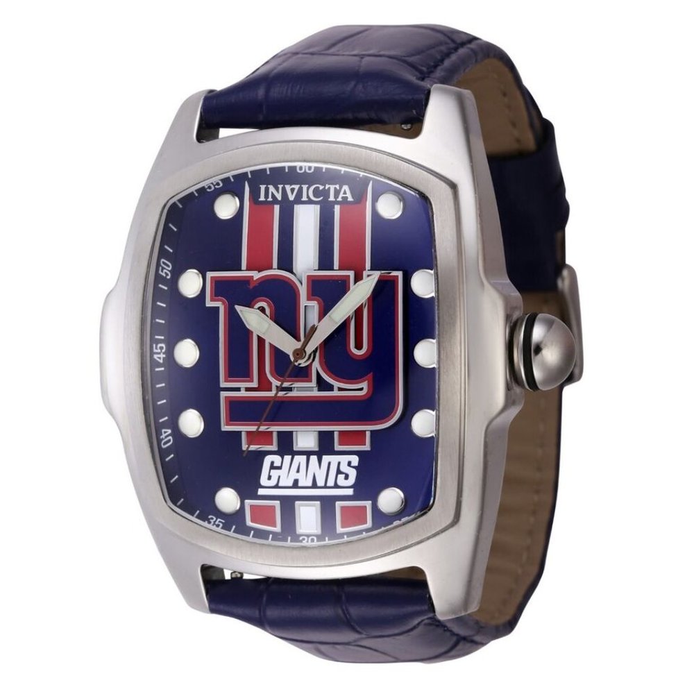 Invicta NFL New York Giants Men's 47mm Watch Navy with 2 extra leather straps?